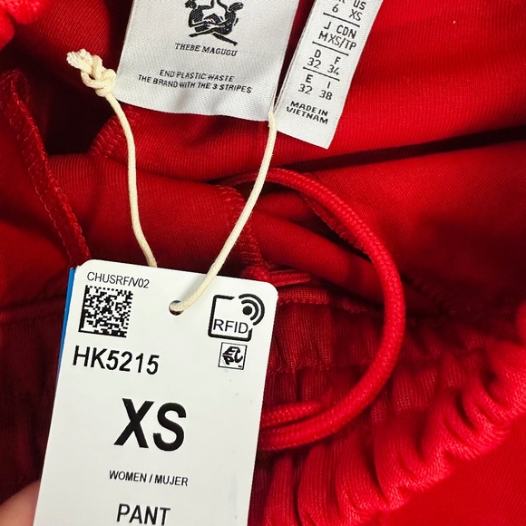 Adidas X Thebe Magugu Embroidered Detail Wide Leg Track Pants Size XS - Picture 7 of 13